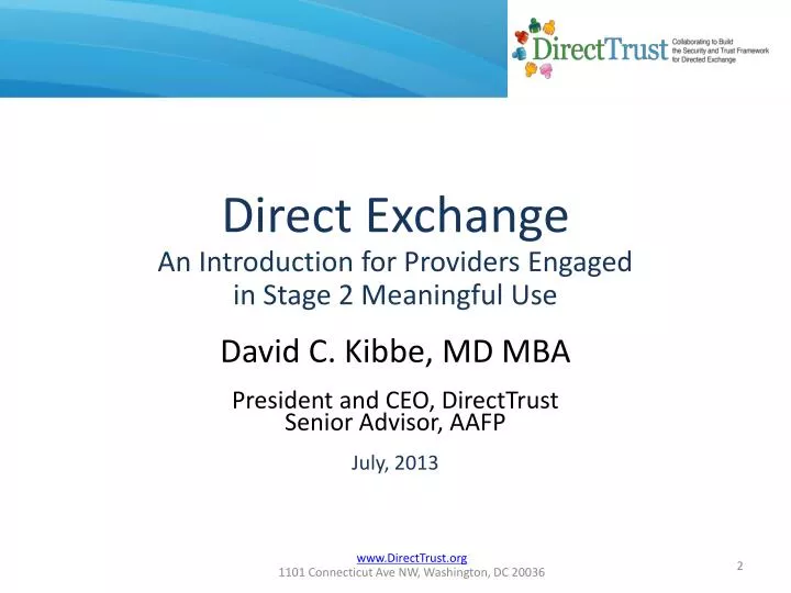 direct exchange an introduction for providers engaged in stage 2 meaningful use