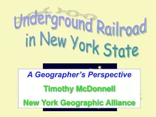 Underground Railroad in New York State
