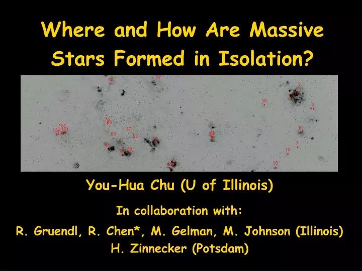 where and how are massive stars formed in isolation