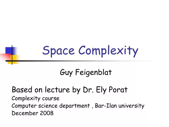 space complexity