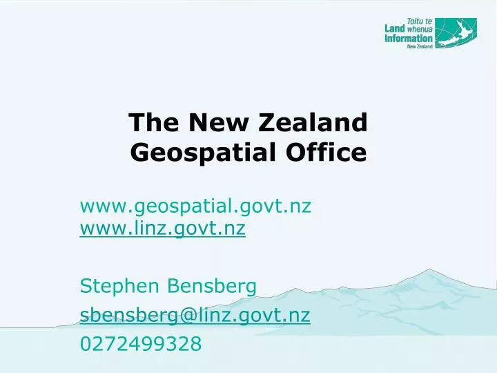 the new zealand geospatial office