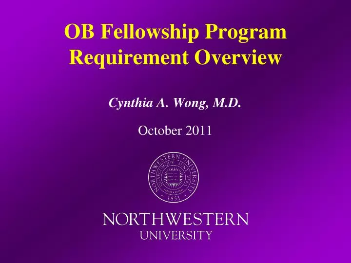 ob fellowship program requirement overview