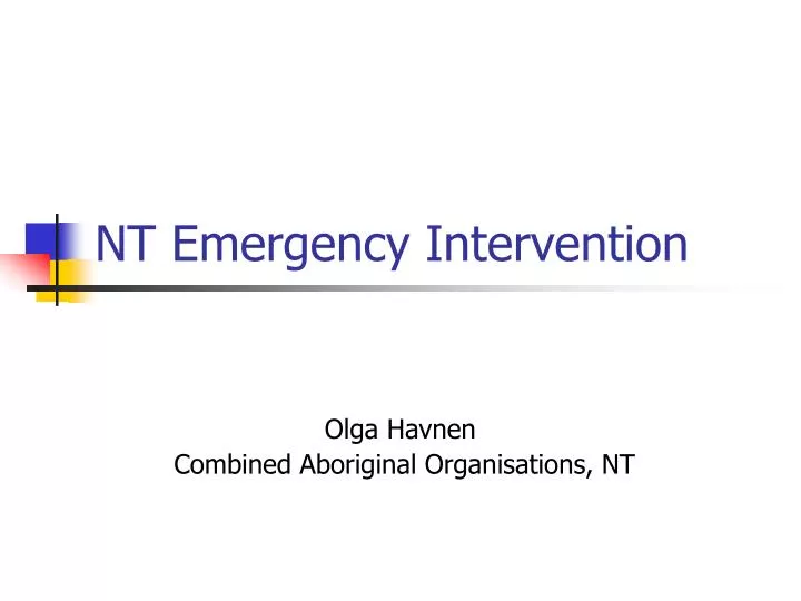nt emergency intervention