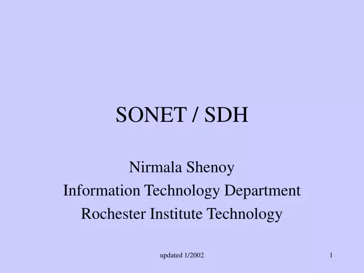 sonet sdh