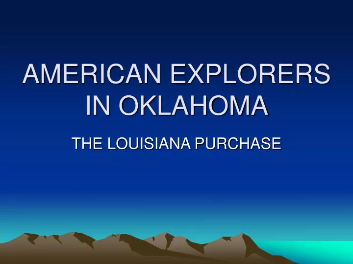 american explorers in oklahoma