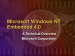 Microsoft Windows NT Embedded 4.0 - slide 1