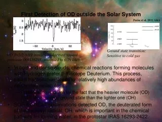 First Detection of OD outside the Solar System