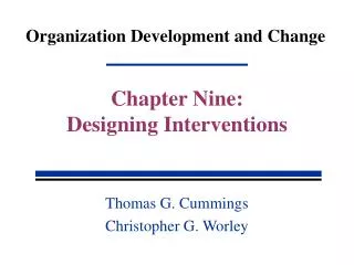 Organization Development and Change