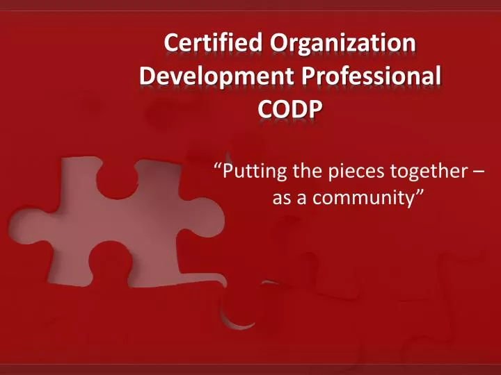 certified organization development professional codp