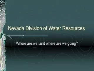 Nevada Division of Water Resources