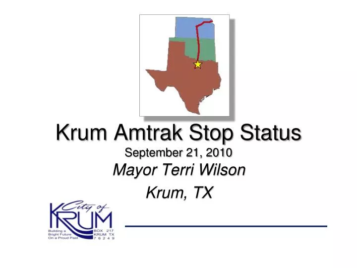 krum amtrak stop status september 21 2010