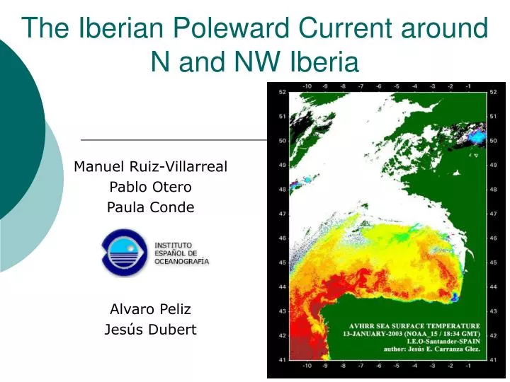 the iberian poleward current around n and nw iberia