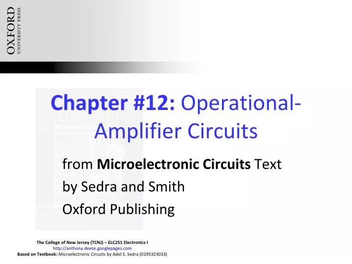 chapter 12 operational amplifier circuits