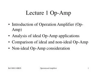 Lecture 1 Op-Amp