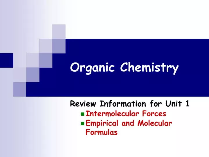 organic chemistry