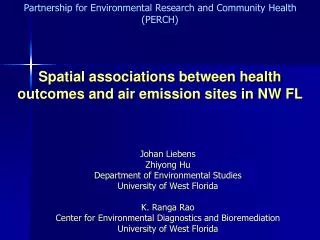 Spatial associations between health outcomes and air emission sites in NW FL