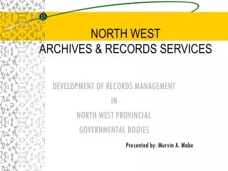 NORTH WEST ARCHIVES &amp; RECORDS SERVICES