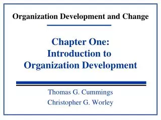 Organization Development and Change