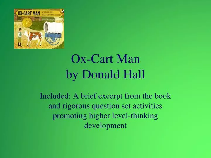 ox cart man by donald hall