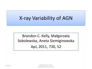 X-ray Variability of AGN