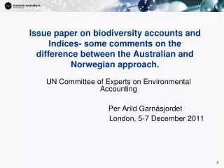 UN Committee of Experts on Environmental Accounting