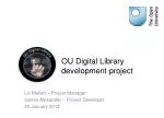 OU Digital Library development project - slide 1