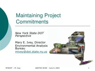 Maintaining Project Commitments