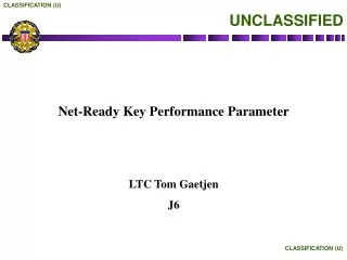 Net-Ready Key Performance Parameter