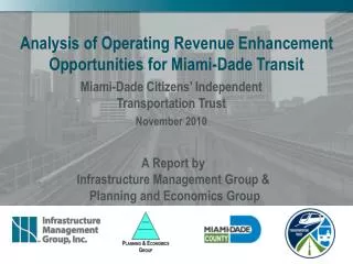 Analysis of Operating Revenue Enhancement Opportunities for Miami-Dade Transit
