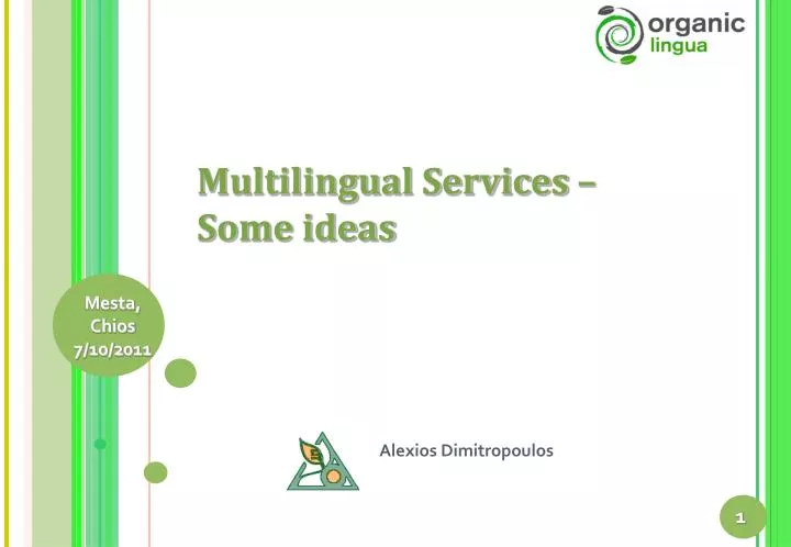 multilingual services some ideas