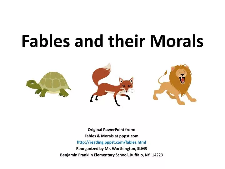 fables and their morals