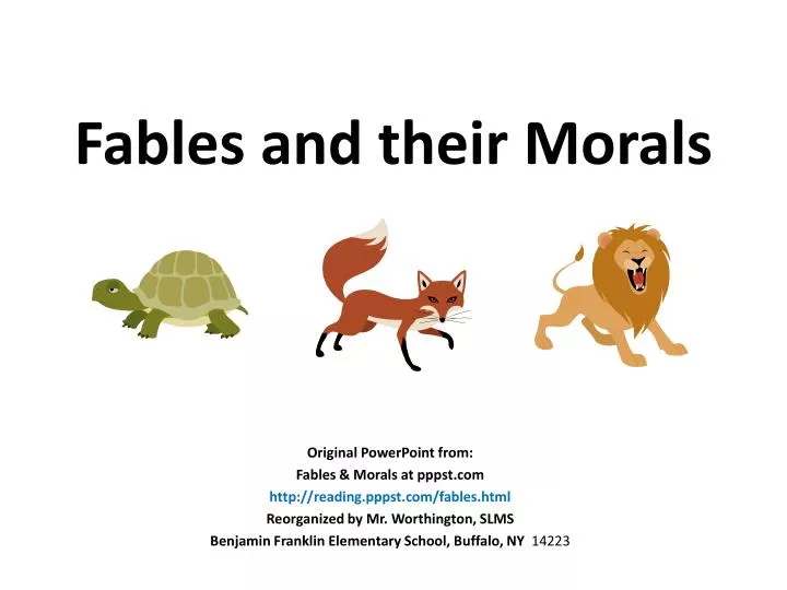 PPT Fables And Their Morals PowerPoint Presentation Free Download 