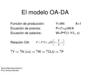 el modelo oa da