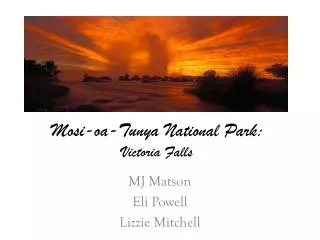 Mosi-oa-Tunya National Park: Victoria Falls