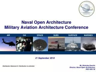 Naval Open Architecture Military Aviation Architecture Conference