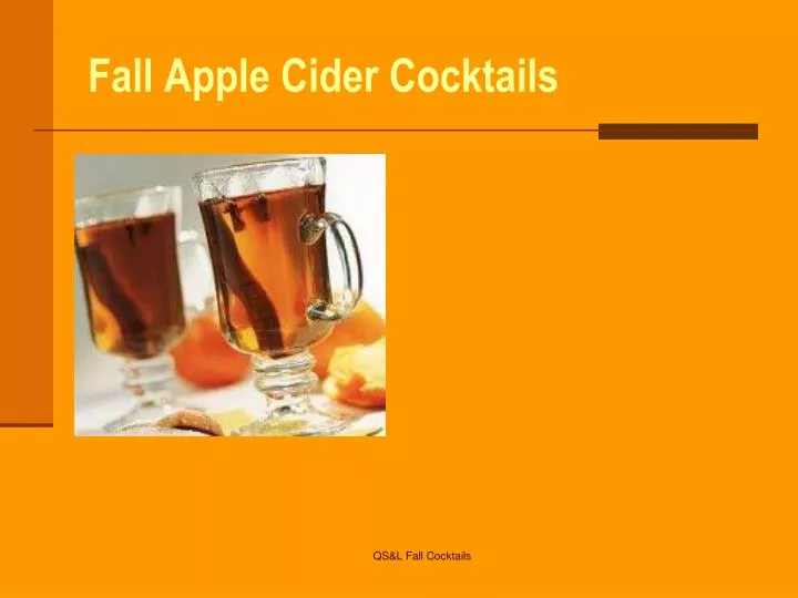 fall apple cider cocktails