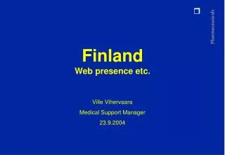 Finland Web presence etc.
