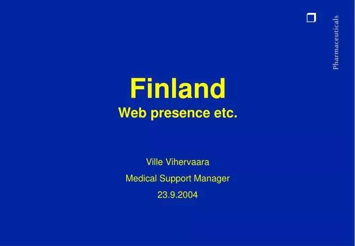 finland web presence etc