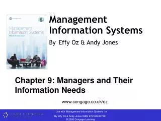 Management Information Systems By Effy Oz &amp; Andy Jones
