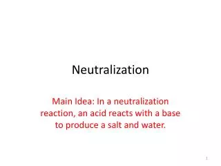 Neutralization