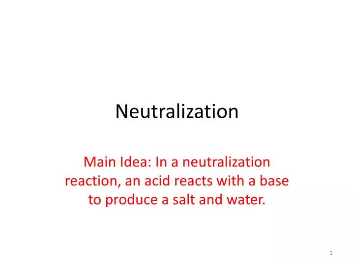 neutralization