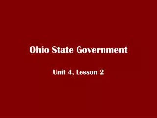 Ohio State Government
