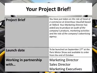 Your Project Brief!