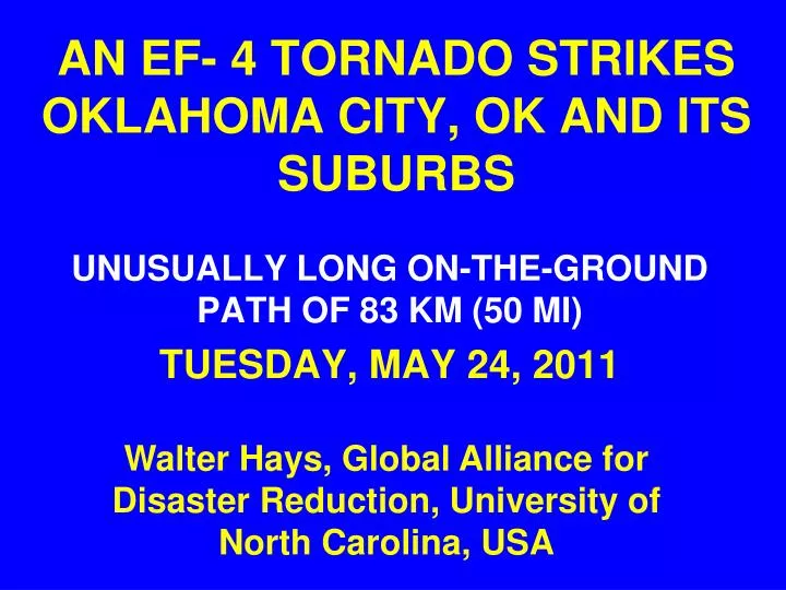 an ef 4 tornado strikes oklahoma city ok and its suburbs