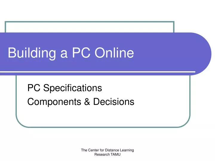 building a pc online