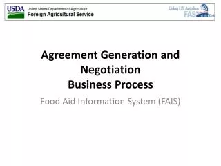 Agreement Generation and Negotiation Business Process