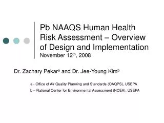 Dr. Zachary Pekar a and Dr. Jee-Young Kim b