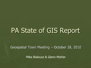 PA State of GIS Report
