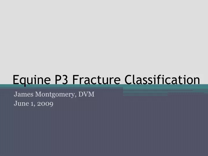 equine p3 fracture classification