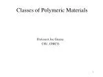 Classes of Polymeric Materials - slide 1